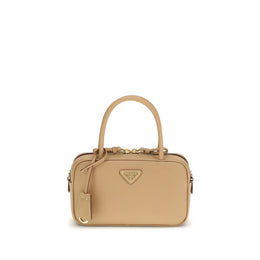Prada Beige Calf Leather Bos Taurus Handbag