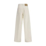Haikure White Cotton Straight-Leg Jeans
