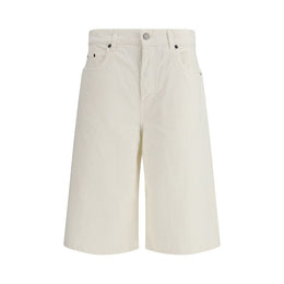 Haikure White Cotton Bermuda Shorts