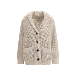 Brunello Cucinelli Cream Cotton Cardigan