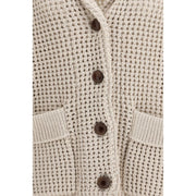 Brunello Cucinelli Cream Cotton Cardigan