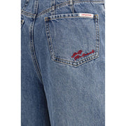 Self-Portrait Blue Cotton Relaxed Fit Jeans