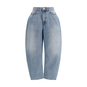 Rohe Blue Cotton Straight-Leg Jeans