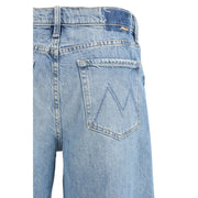 Mother Denim Blue Cotton Cropped Jeans