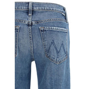 Mother Denim Blue Cotton Relaxed Fit Jeans