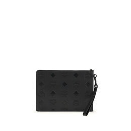 MCM Black Calf Leather Bos Taurus Clutch Bag