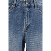 Self-Portrait Blue Cotton Straight-Leg Jeans