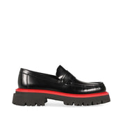 Salvatore Ferragamo Black Leather Platform Loafers