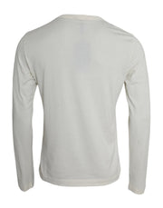 Dolce & Gabbana White Cotton Long Sleeve T-Shirt