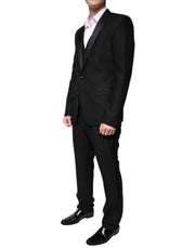 Dolce & Gabbana Black Virgin Wool Tuxedo