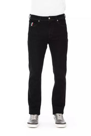 Baldinini Trend Black Cotton Straight-Leg Jeans