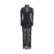 Rabanne Black Polyamide Long Dress