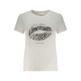 Pepe Jeans Bianco Cotton Women T-Shirt