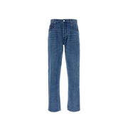 Prada Blue Cotton Straight-Leg Jeans