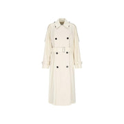 Burberry White Cotton Coat
