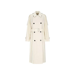 Burberry White Cotton Coat