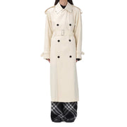 Burberry White Cotton Coat
