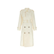 Burberry White Silk Coat