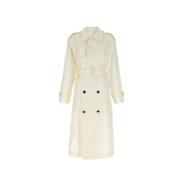 Burberry White Silk Coat