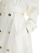 Burberry White Silk Coat