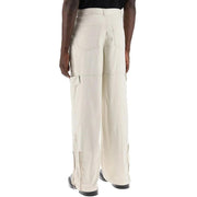 Acne Studios Beige Polyester Cargo Pants