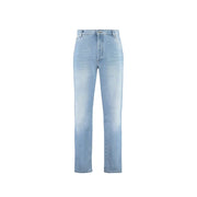 Balmain Blue Cotton Straight-Leg Jeans