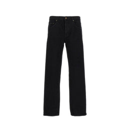 Saint Laurent Black Cotton Relaxed Fit Jeans