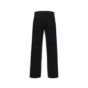 Saint Laurent Black Cotton Relaxed Fit Jeans