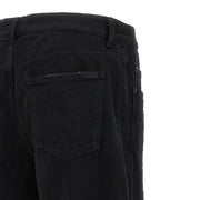 Saint Laurent Black Cotton Relaxed Fit Jeans