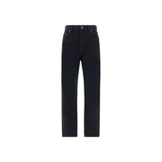 Saint Laurent Black Cotton Straight-Leg Jeans