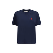 Ami Paris Blue Cotton T-Shirt