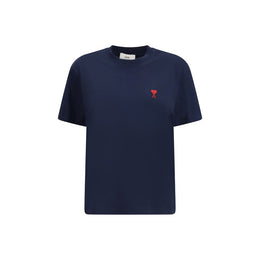 Ami Paris Blue Cotton T-Shirt