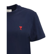 Ami Paris Blue Cotton T-Shirt