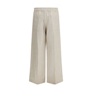 Brunello Cucinelli Beige Linen Casual Pants