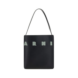 Marni Black Calf Leather Bos Taurus Shoulder Bag