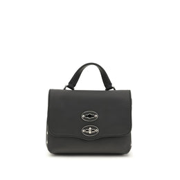 Zanellato Black Calf Leather Bos Taurus Handbag