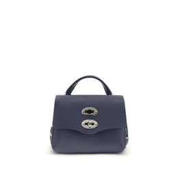 Zanellato Blue Calf Leather Bos Taurus Shoulder Bag
