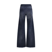 Balenciaga Blue Cotton Flared Jeans