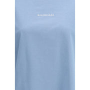 Balenciaga Light Blue Cotton T-Shirt