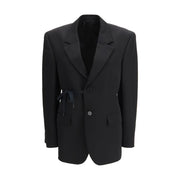 Balenciaga Black Wool Jackets And Coat