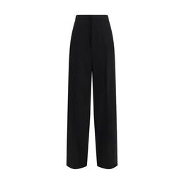 Balenciaga Black Cotton Dress Pants