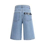 Coperni Blue Cotton Bermuda Shorts