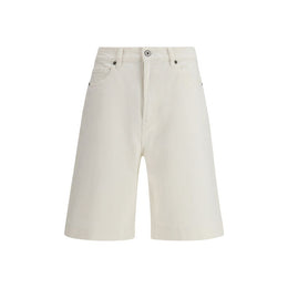 P.A.R.O.S.H. White Cotton Bermuda Shorts
