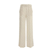 P.A.R.O.S.H. Cream Silk Casual Pants