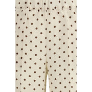 P.A.R.O.S.H. Cream Silk Casual Pants