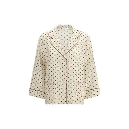 P.A.R.O.S.H. Cream Silk Pattern Shirt