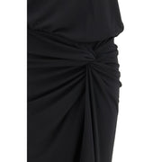 The Andamane Black Polyester Long Dress