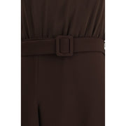 P.A.R.O.S.H. Brown Polyester Casual Dress