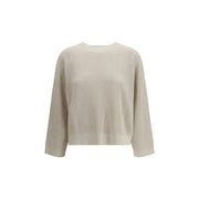 Brunello Cucinelli Cream Cotton Sweatshirt