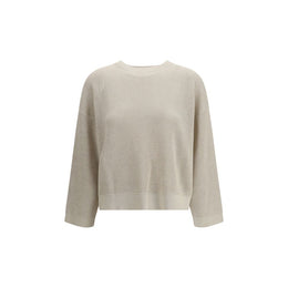Brunello Cucinelli Cream Cotton Sweatshirt